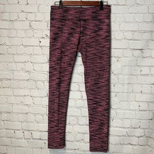 EUC Jockey Pink and Black Stripe Yoga Pants